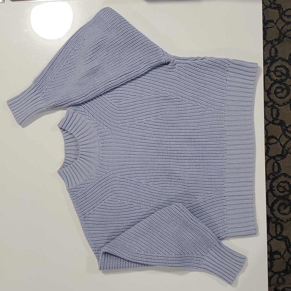 525 America Cotton Sweater Periwinkle Size S NWOT - Picture 1 of 7